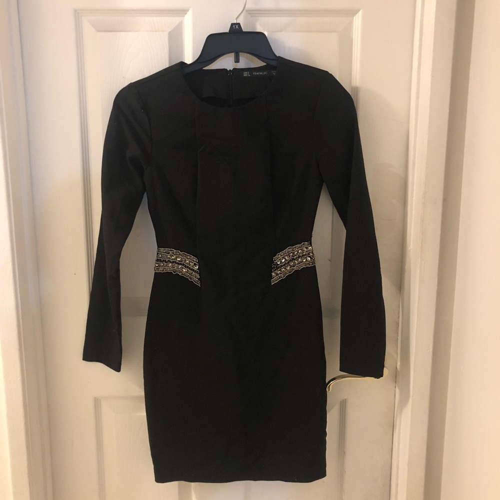 Zara Little Black Dress w embroidered details
